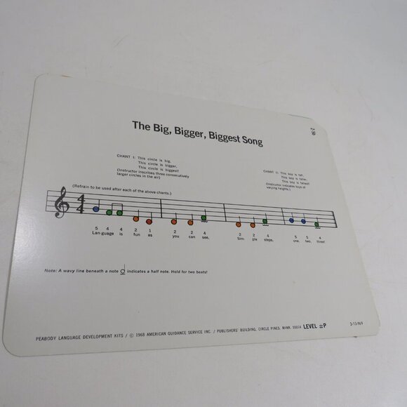 Peabody 60s Xylophone Music (5) Cards DOUBLE SIDED incomplete set - Picture 2 of 12